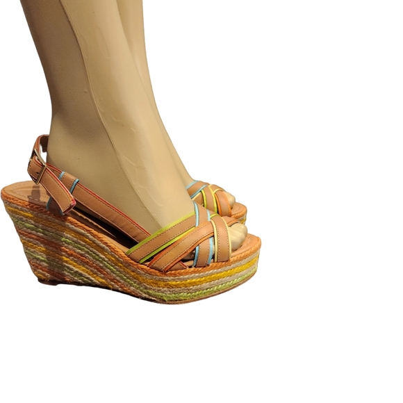 Kate spade espadrille platform colorful shoes made in Spain. - Picture 7 of 16